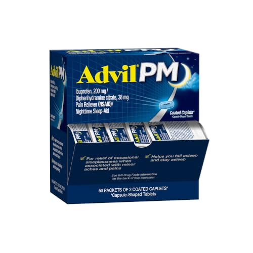 Advil PM Caplets, Ibuprofen 200mg, Sleep Aid, 50 Packets - image 1