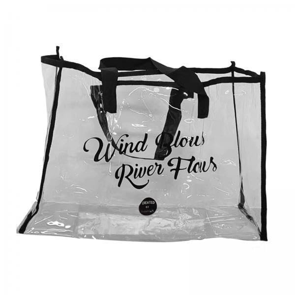 2xClear Tote Bag Large Capacity Travel Bag Lightweight Multipurpose Beach Tote Black|Clothing, Shoes & Accessories | Womens Handbags & Bags-image-12