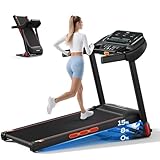 LIJIUJIA Treadmill for Home,Treadmills with 0%-15% Auto Incline,3HP Bushless Motor,300 LBS,LED Display,Pulse Monitor