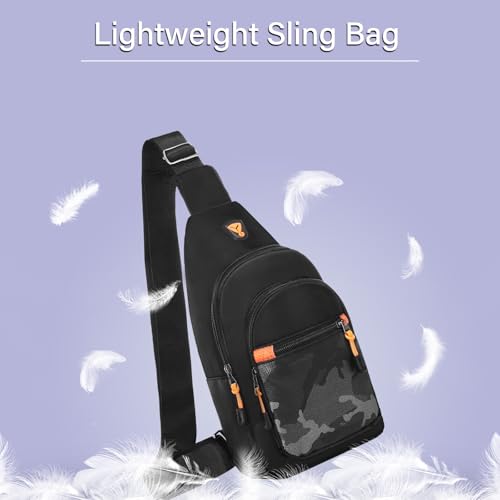 Morrales pequeños tipo sling crossbody negros livianos miniatura 5