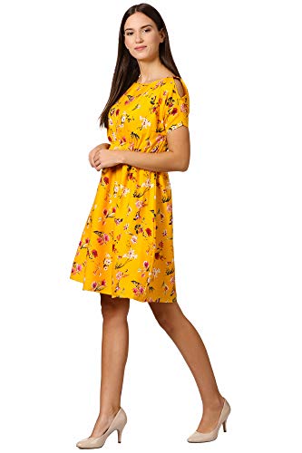 Image of KLOOK Crepe Pleated Dress (Bumblebee Yellow)