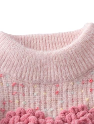 Toddler Girl Love Long Sleeve Sweaters, 3D Design.4