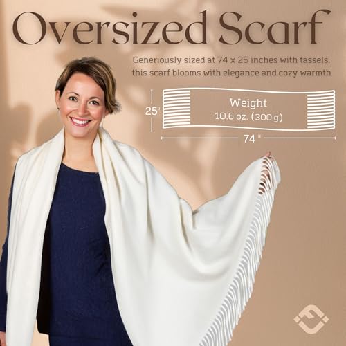 Funky Junque Women's Winter Scarf - Cashmere Feel Pashmina Shawl, Mother's Day Gift, Wraps for Evening Dresses4