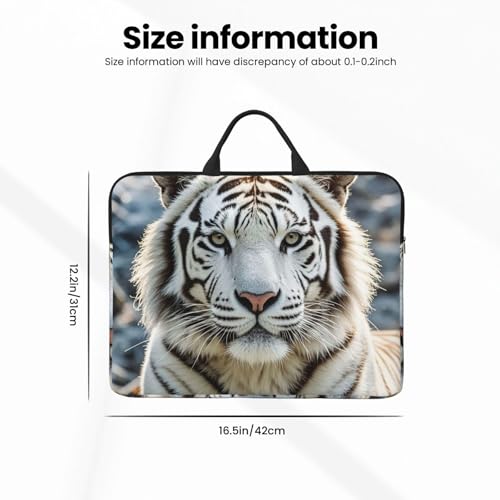 Funda para laptop de 14 pulgadas con diseño White Tiger miniatura 3