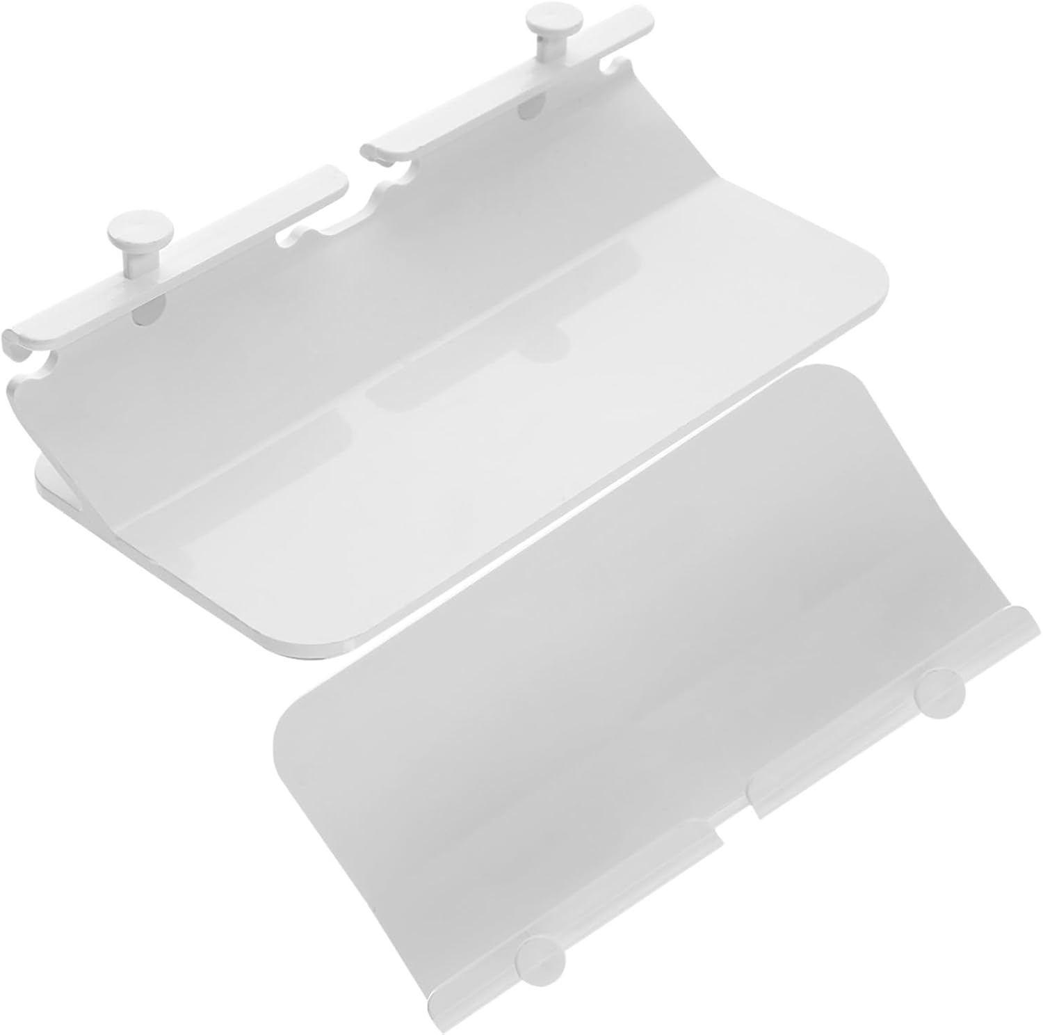 2pcs Wall Mount Cell Phone Holder Plastic for Phone Charging | Self Adhesive Design, Space Saving Multipurpose Use, for Bedroom and Living Room, White Finish