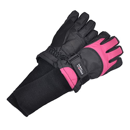 SnowStoppers Kid\'s Waterproof Ski & Snowboard Winter Gloves Extra Small / 4-7 Fuschia