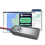 GPS-Tracker für Autos 4G Transpoco (GS900) - Echtzeit-Tracker mit SIM-Karte, 30-Tage-Tarif, iOS/Android-App, Geofencing