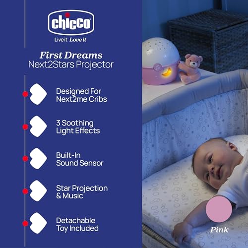 Projecteur Next2 Stars Chicco Rose apaise les pleurs de bébé