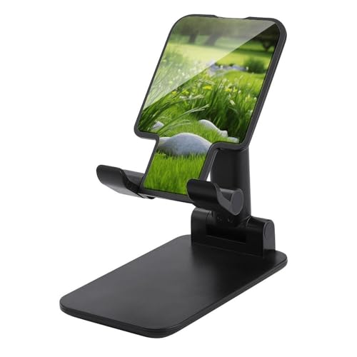 Support de téléphone de bureau pliable motif herbe verte réglable