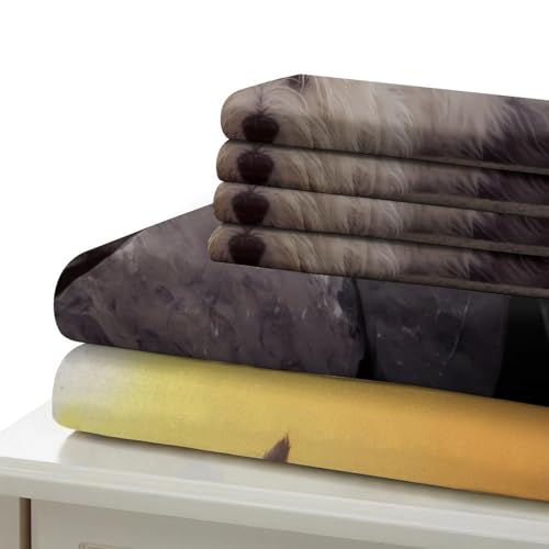 Housse de couette résistante lavable lit single microfibre chien mignon - 7