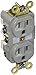 Hubbell Wiring Device-Kellems Receptacle,Duplex,15A,5-15R,125V,Gray
