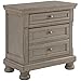 Bowery Hill 2 Drawer Nightstand in Light Gray