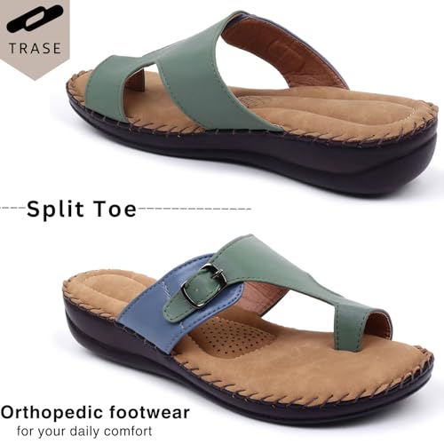 Image of TRASE Extra Soft Slippers for Women | Orthopedic Diabetic Footwear with Cushioned Insole | Lightweight & Comfortable Ladies Chappals with Toe Ring and Adjustable Buckle