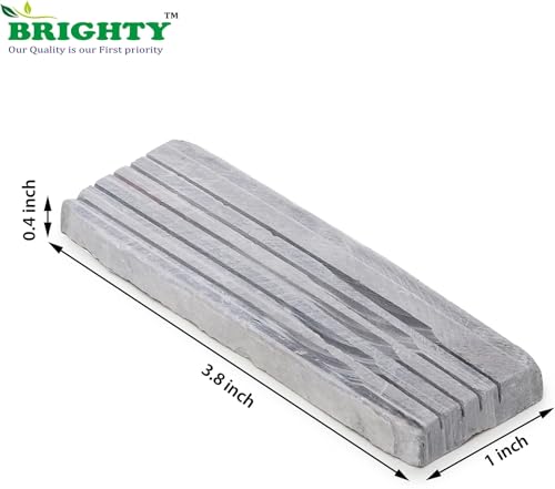 Image of Brighty Brightify Black Slate Grooved Chips 100g Pack | Shale Stone Strips with Carved Texture for Craft, Writing, Art & Display Use