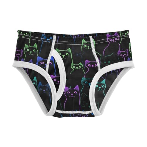 Wusikd Black Cat Boys' Underwear Cotton Galaxy Boys Briefs Soft Toddler Underwear 2T