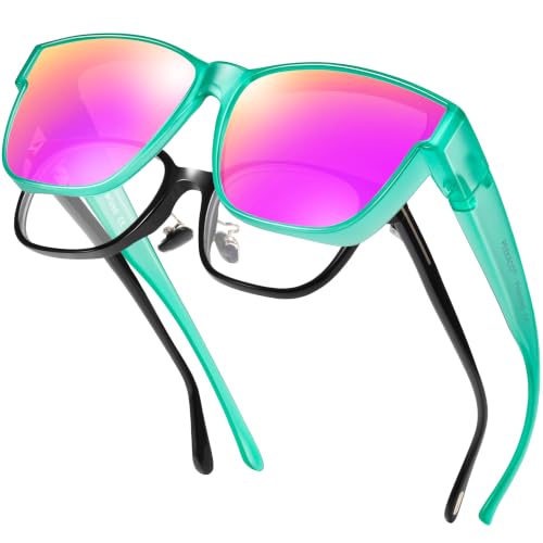 Image of Polarized Sunglasses Fit Over Glasses for Women Men, Oversized Square Sun Glasses UV400 Protection
