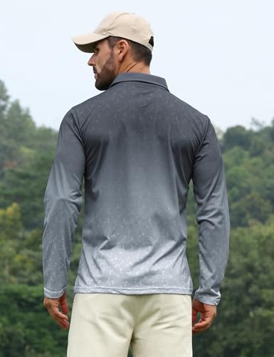 APTRO Long Sleeve Polo Shirts for Men Performance Golf Shirt Dry Fit Moisture Wicking Fashion Print T-Shirt4