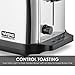 Waring Commercial WCT704 4 Slice Extra Long Slot Light Duty Pop-Up Toaster, 120V, 5-15 Phase Plug