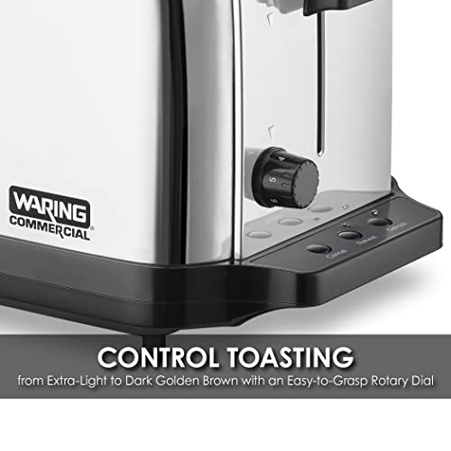 Waring Commercial WCT704 4 Slice Extra Long Slot Light Duty Pop-Up Toaster, 120V, 5-15 Phase Plug - Image 5