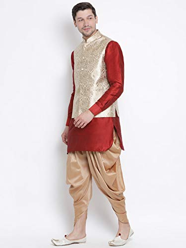 Image of VASTRAMAY Cotton Silk Blend Boys Kurta Set