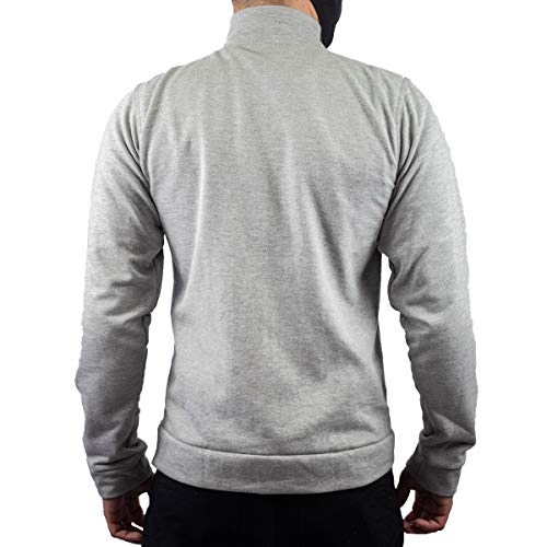 Blusa Moletom Slim B39 Jaqueta Casaco Moleton Masculino (CINZA, M)