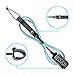iBoard 7mm Surfboard Leash/Leg Rope-7/8/9 feet PU Material Straight Rope, 3 Layers of Premium Magic-Sticker, with Double Stainless Steel Rotating Head (Blue and Grey)