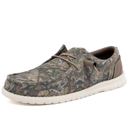 Image of Nautica Men's Comfort Loafers, Slip-On Boat Shoe, Lightweight Casual Stretch Sneaker-Rushford