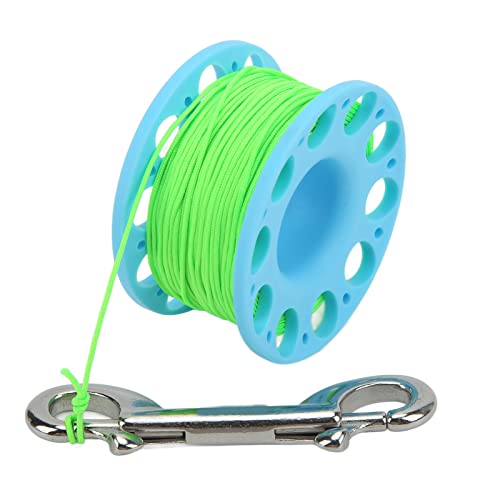 High Strength Diving Reel for Diving with Stainless Steel Double Head, Portable Belt, for Anti Aging Nylon Rope (Sky Blue)