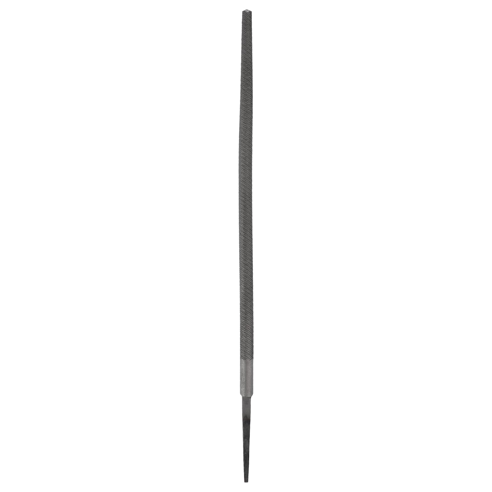 sourcing map 10" Round Medium Cut File Double Cut Teeth Medium Metal File High Carbon Steel T12 Without Handle for Metal Wood Finishing Roughing, Grey