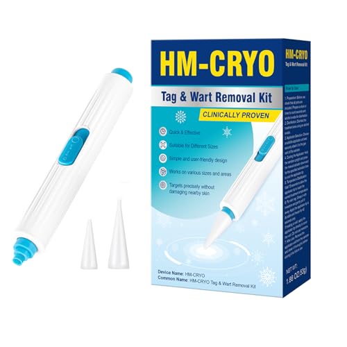 Capima HM-CRYO Tag & Wart Removal Kit One-Click Home-Use Device with Dual Tips for Skin Tag Remover and Warts-S
