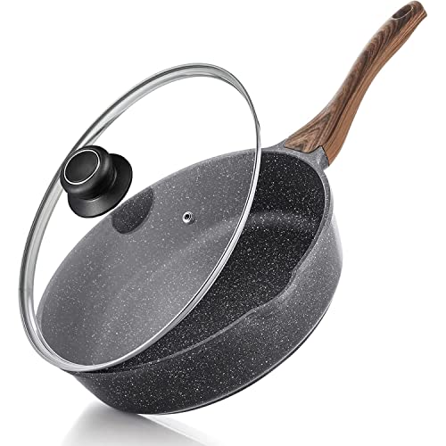 8 Inch Glass Lid For Frying Pan, Fry Pan Lid, Skillet Lid, Pan Lid With Handle, Compatible With 8" Lodge - Fully Assembled Tempered Replacement Cover, 8"/20Cm, Clear #TOP2