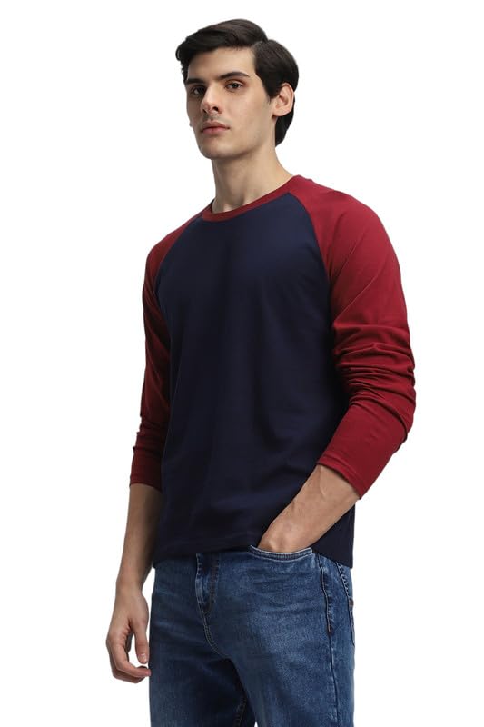 Image of Dennis Lingo Men's Cotton Crew Neck Tshirt, Regular Fit Long Sleeve