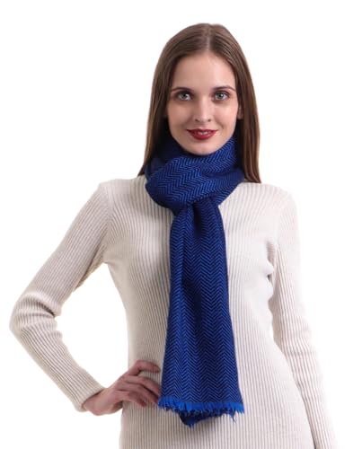 EH 100% Pure 2 Ply Cashmere Scarf, melange herringbone, super soft thick, lightweight Pashmina.3