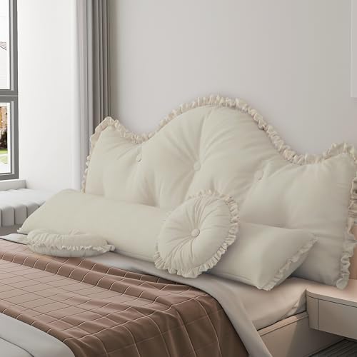 4 pieces Vintage Headboard Pillow Set - Tuffed Padded Queen