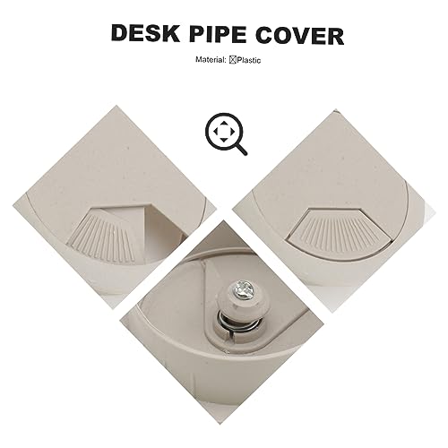 Cubierta de orificio para cables de escritorio, 10 piezas, funda blanca giratoria para gestión de cables bajo escritorio miniatura 4