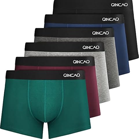 QINCAO Bóxers Ajustados para Hombre, Paquete de 6 Piezas Cover