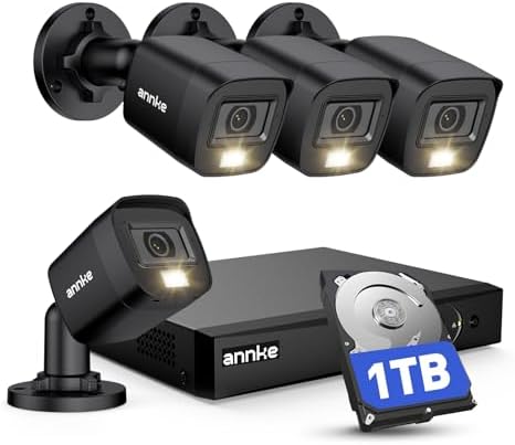 ANNKE 8 Channel 3K Lite H.265+ AI DVR CCTV Camera System & 1TB Ha...