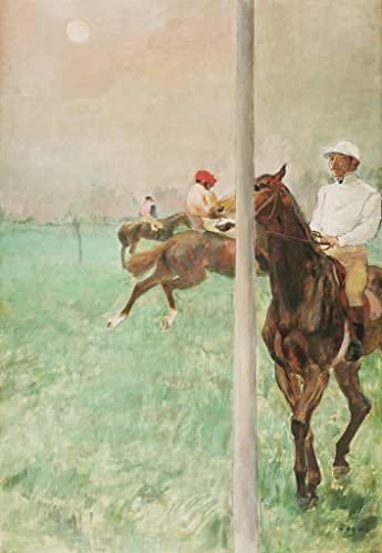 Tableau Degas Les jockeys avant la course en toile premium impression d'art
