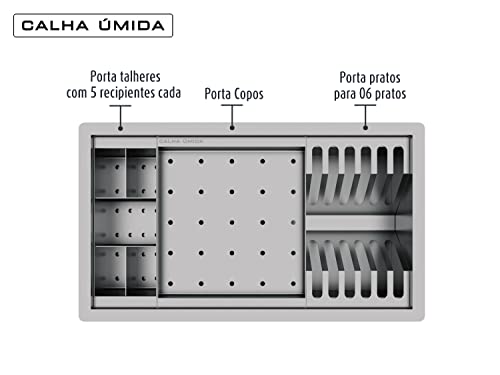 Escorredor Calha Úmida Basic 3 Módulos
