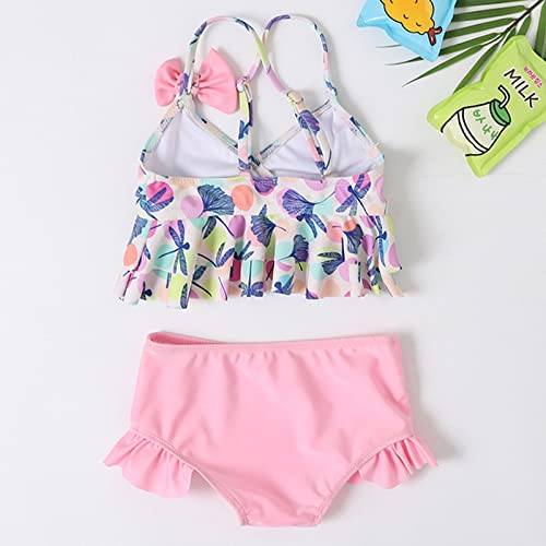 Roupa de banho infantil de verão separada, roupa de banho para bebês meninas com estampa de bolinhas
