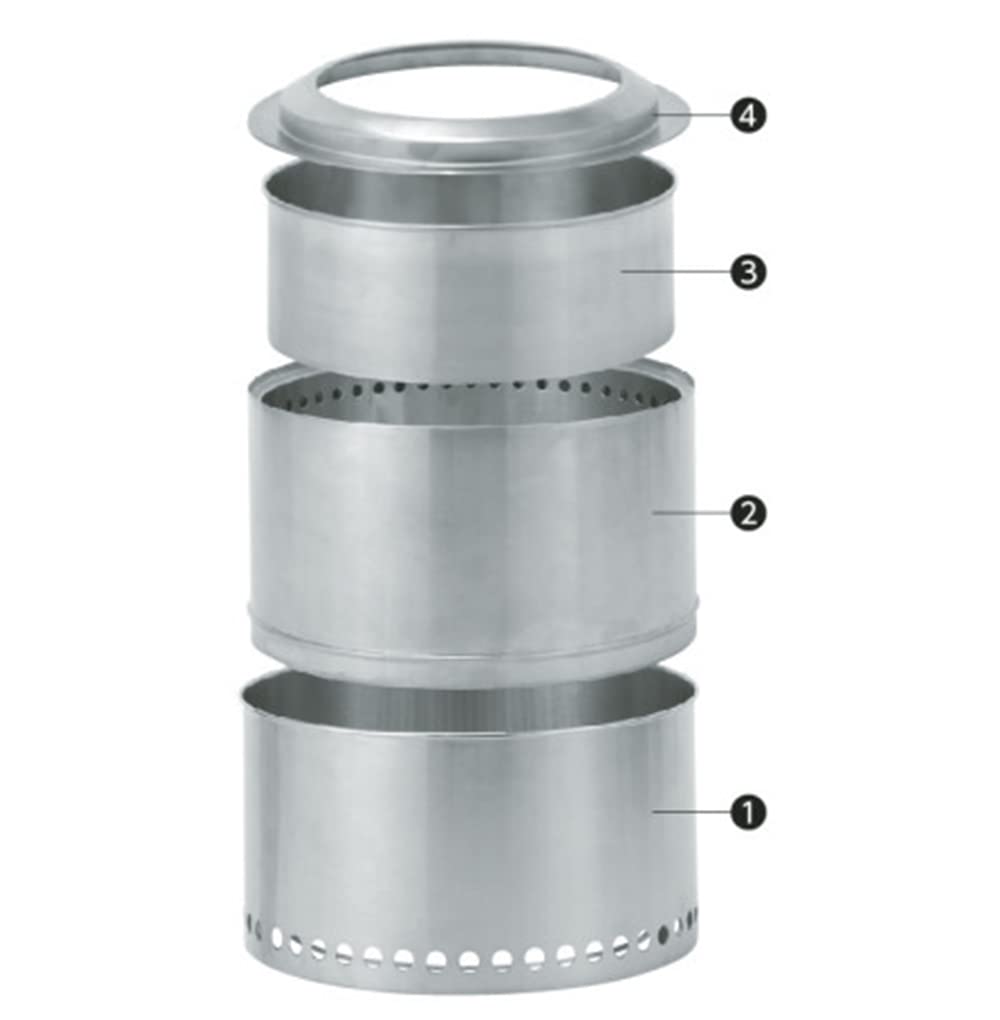 ONLYFIRE OUTDOOR LIVINGSmokeless Fire Pit with Carrying Bag, 20” Portable Fire pit for Camping Tailgating Patio Backyard Bonfire Party, 360°Air Flow Wood Burning Fireplace, Stainless Steel