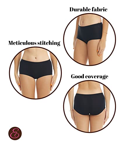 Esteez Boyshorts Panties For Women - Cotton Boyshort Underwear For Women - Womens Boyshorts Underwear Cotton - Boy Short Panties Women - Ladies Underwear (Ex804249 6Pk Black Medium) #TOP3