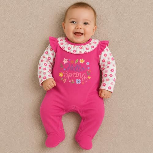 Image of EIO 100% Cotton Rompers Sleepsuits Jumpsuit Night Suits for Infants Newborn Baby Boys & Girls