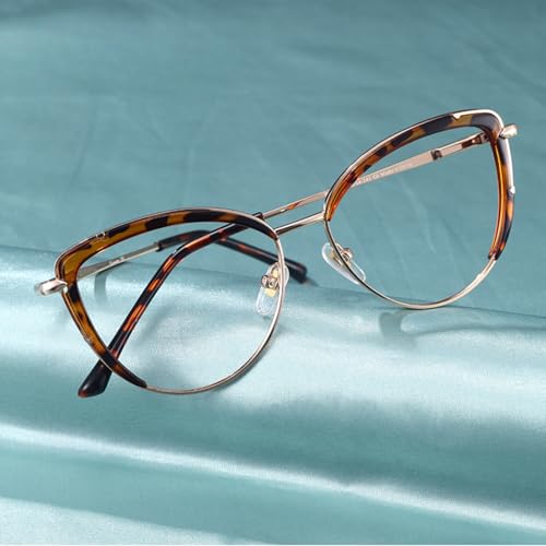 Image of Firmoo Blue Light Blocking Glasses,Anti Eye Strain Anti Headache UV Cut, Cateye Computer Reading Glasses with magnification