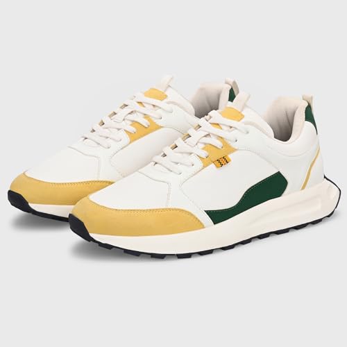 Image of Cruiser Men's Sneakers | Multi-Color Casual Lace Up Shoes for Men | Trendy Chunky Thick Sole Retro Trainer with Color Block |Perfect for Casual,College,Gym,Running, Outdoor,Travel & Street Style(2660)