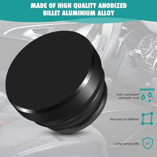 Image of Cigarette Lighter Cover 1 Pcs, Cigarette Lighter Plug Cover Dustproof Waterproof, Button Aluminum Fits Most Automotive Vehicles and Boats with Standard 12 Volt Power Source by XIOGZAXI (Black)