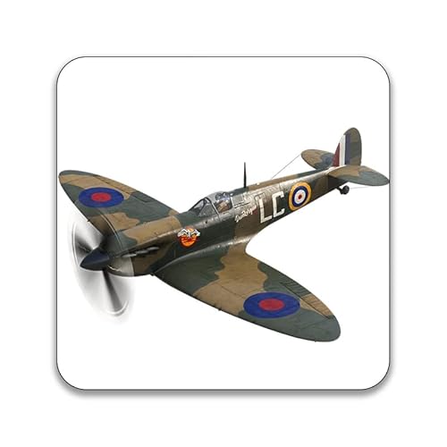 Gift Insanity Multicolor Supermarine Spitfire Raf Ww2 Pack Of 10 Square Stickers - 55Mm X 55Mm