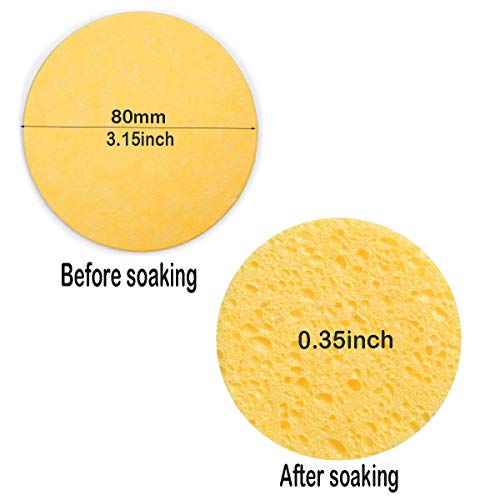 30 Pcs Esponjas De Limpieza Facial Comprimidas, Esponja Facial Natural Reutilizable, Desmaquillante (3,15 Pulgadas) - Imagen 3