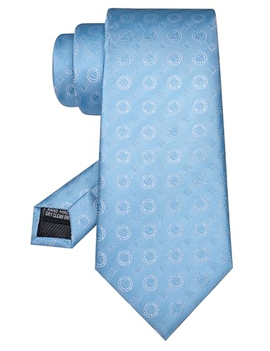 Image of JEMYGINS Mens Tie and Lapel Pin Necktie Pocket Square Cufflinks and Tie Clip Sets for Business Casual 5PCS