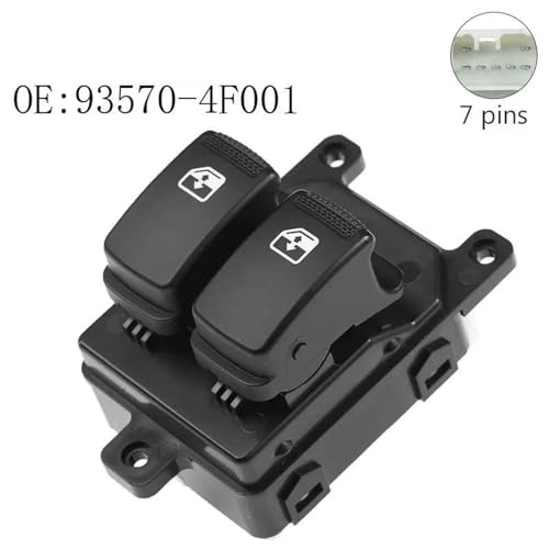 Interrupteur lève-vitre électrique de voiture bouton commande Kia Picanto 93570-4F001 - 4